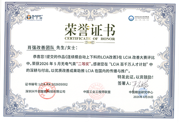 LCIA-PK-202605002 肖強(qiáng)改善團(tuán)隊(duì)